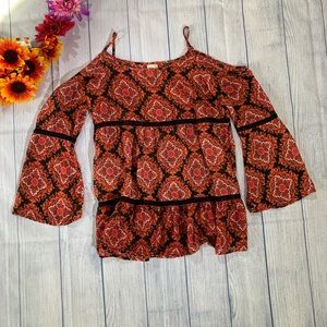 Paper Crane Cold Shoulder Top